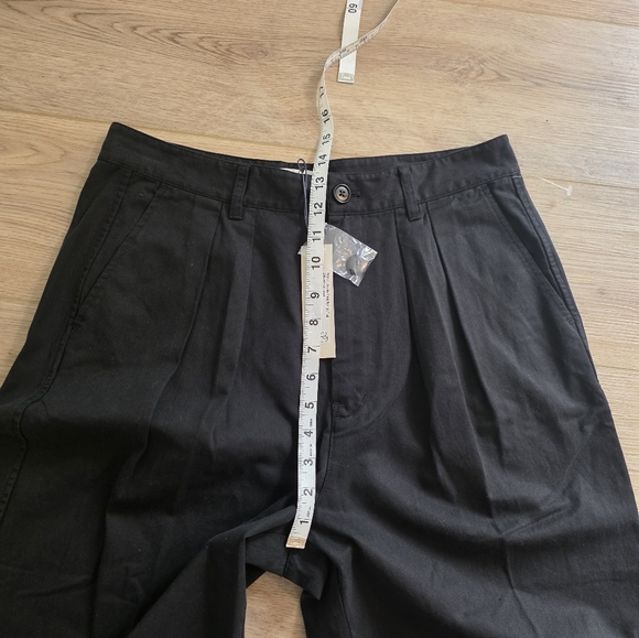 NEW Alex Mill Black Keaton Tapered Cotton Lyocell Pants Trousers Size 10 Pleated - Picture 11 of 12